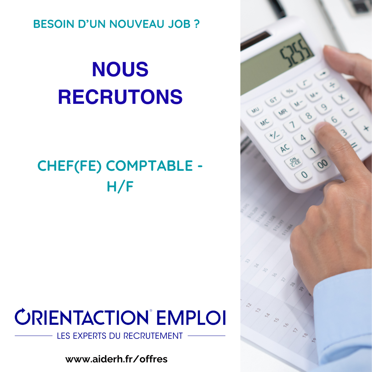 annonce emploi chef comptable